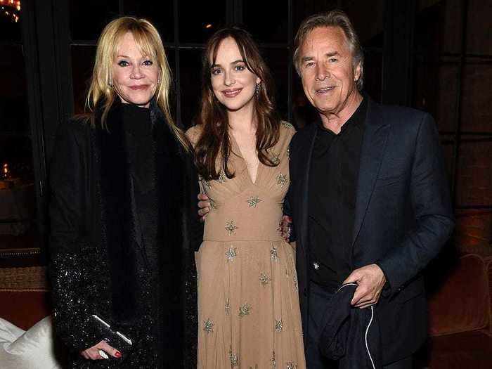 Dakota Johnson is the daughter of actors Don Johnson and Melanie Griffith.