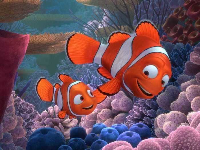 Marlin travels the entire ocean to find his son in "Finding Nemo."