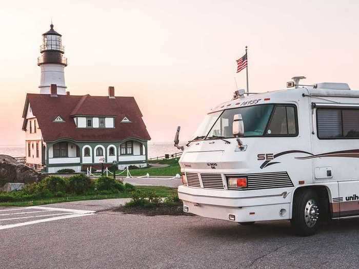 But they still live in the RV during the summer - the Walkers just left their home in Hawaii to travel throughout the northeast.