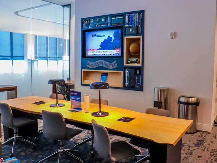 A conference table is also available for business travelers or larger groups.