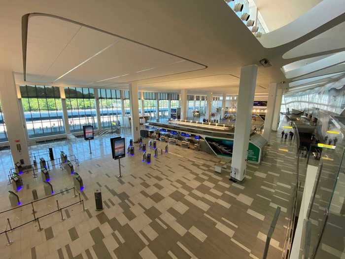 Terminal B currently serves four airlines including American Airlines, United Airlines, Air Canada, and Southwest Airlines. Each airline except Southwest has its own lounge in the terminal but Centurion Lounges are regarded as a step above the traditional airline club.