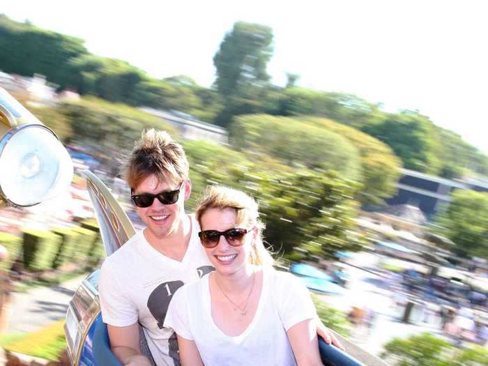 Chord Overstreet and Emma Roberts rode the Astro Orbiter at Disneyland together during an August 2010 date.