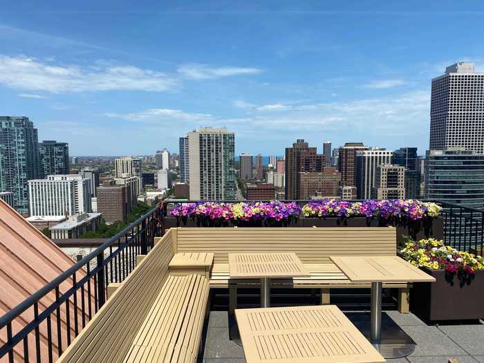 This building also had incredible amenities, including a rooftop deck with amazing views.