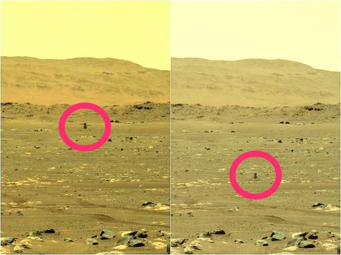 A camera on the Perseverance rover captured the flight in exquisite color.