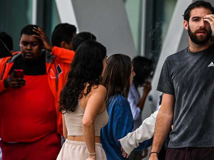 A family reunification center was set up at the Surfside Community center.