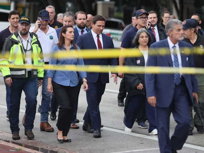 Florida Gov. Ron DeSantis held a press conference on Thursday in Tampa, Florida.