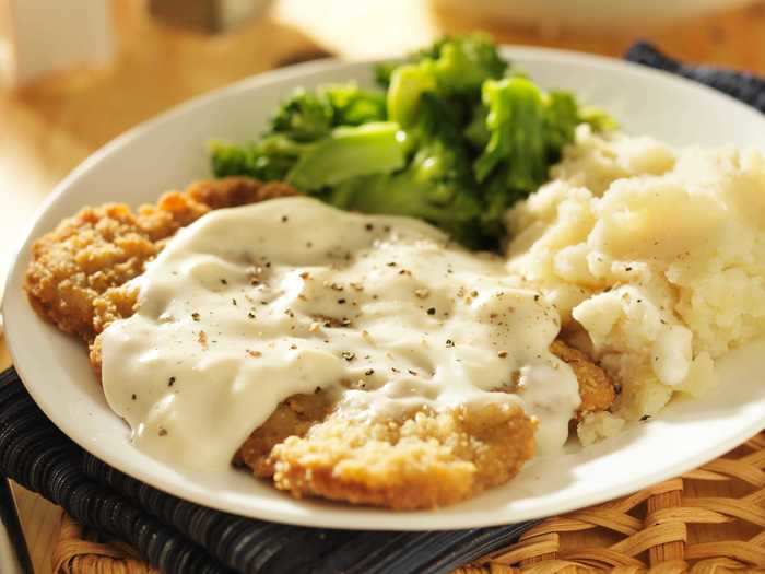 Chicken-fried steak covered in gravy turned many Brits off.