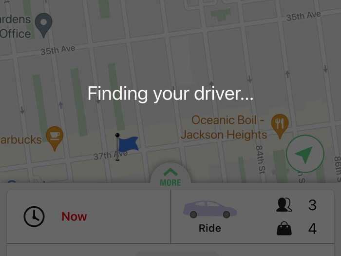 I first tried to find a driver to pick me up in Queens.