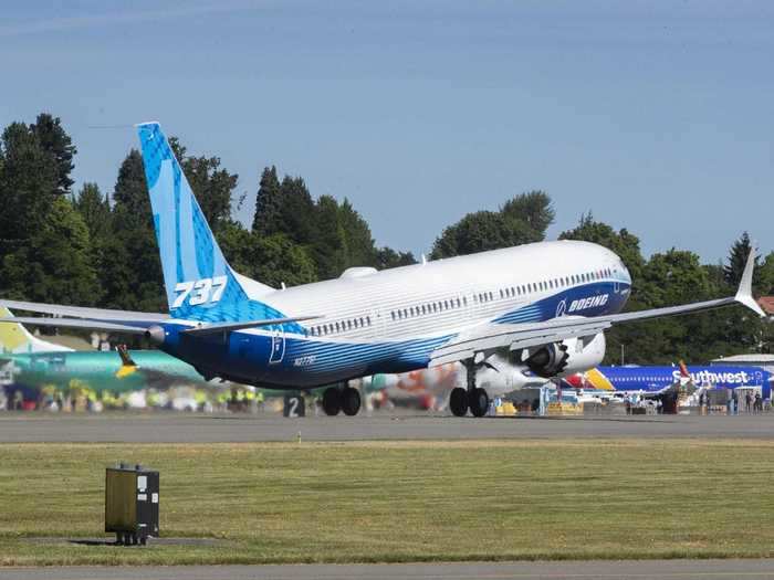 Boeing test pilots flew the plane, still designated as "experimental" until its official certification, from the manufacturer