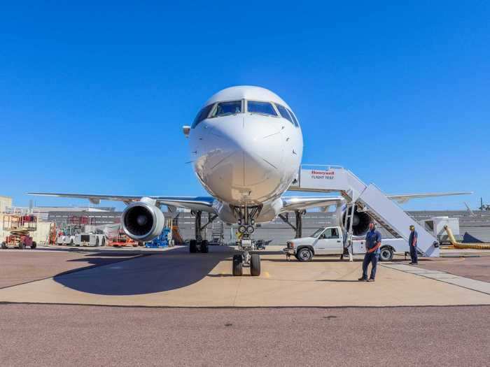 Engines with thrust levels as great as 16,500 pounds can be tested on the aircraft. Each engine manufacturer has its own testbed aircraft for this very purpose.