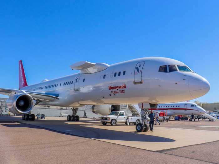 The 38-year-old plane started its life as an airliner flying for Eastern Airlines and found its way to Honeywell in 2005 for a second life.