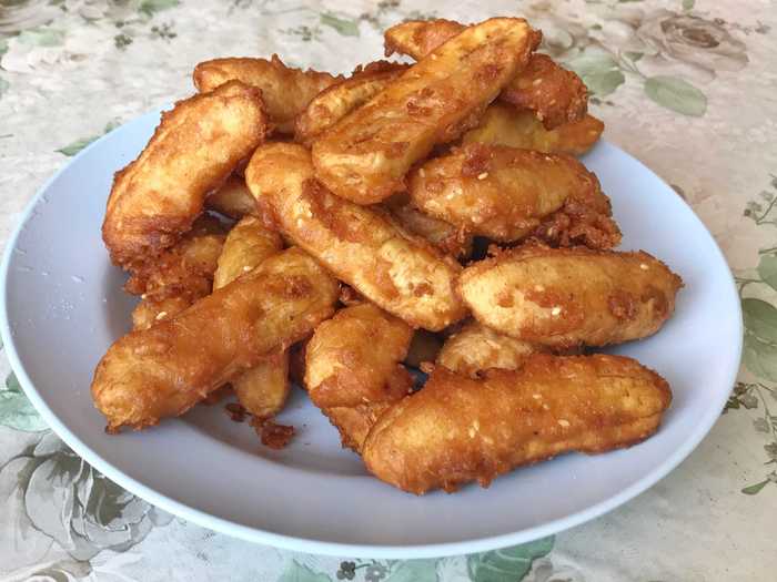 Banana fritters are quick and easy to make.