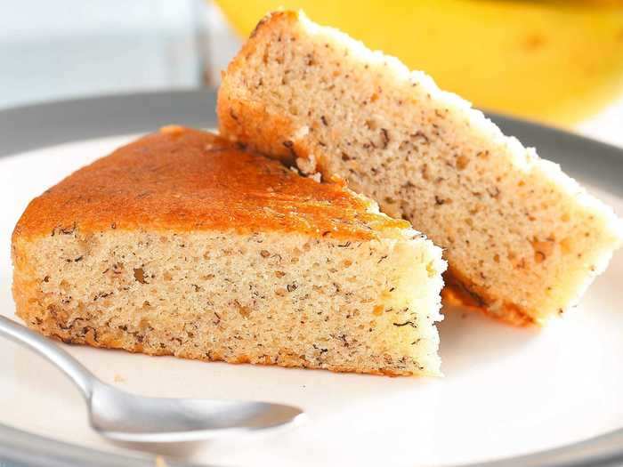 Banana cake is a sweet way to use up ripe bananas.