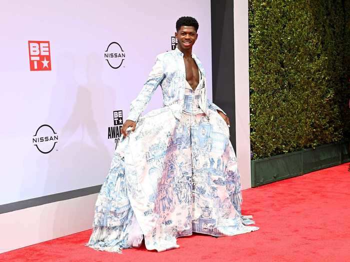 Lil Nas X wore two outfits for the event