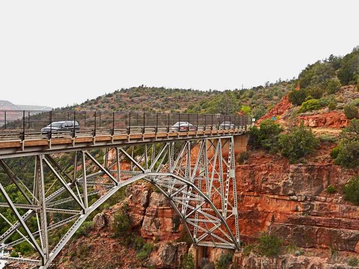 Sedona is a beautiful town embedded in red rocks.