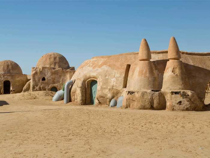 Fans of the series can visit the real Tatooine in Tunisia. Many of the structures still stand, including Luke