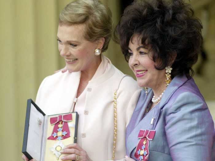 At the same ceremony as Elizabeth Taylor, Julie Andrews was also named a dame.