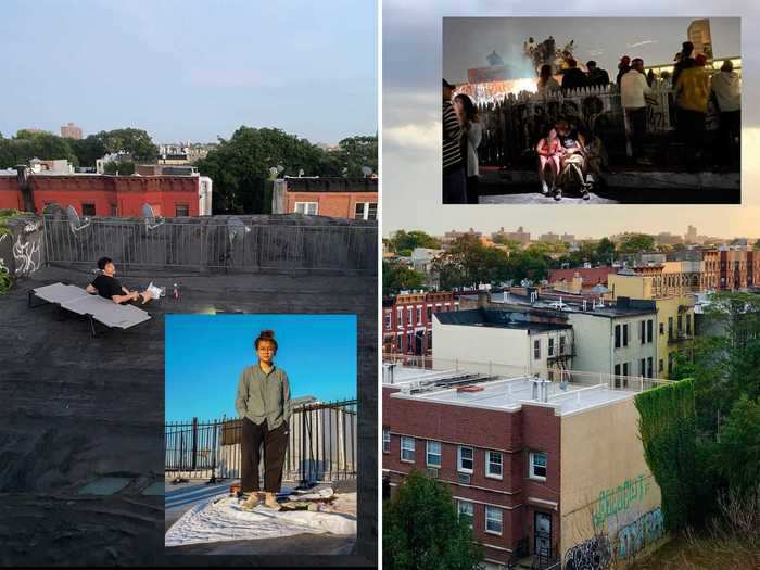 Hanging out on rooftops is more common in New York.