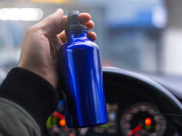 For starters, you should purchase a reusable water bottle that is both large and made of stainless steel.