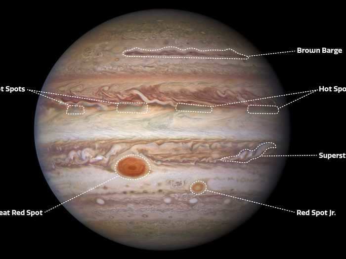 Hubble has also zoomed in on the planets of our solar system to capture new features and details on their surfaces.