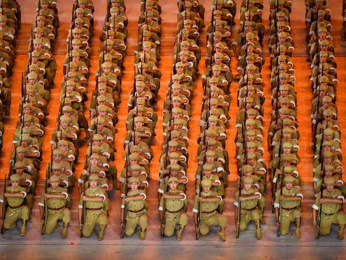 The celebrations have been going on for days now. One event held in Beijing saw massive choreographed displays and performances that charted the party