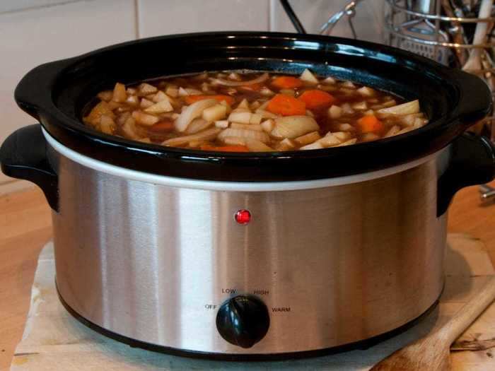 Overfilling the slow cooker can lead to uneven cooking.