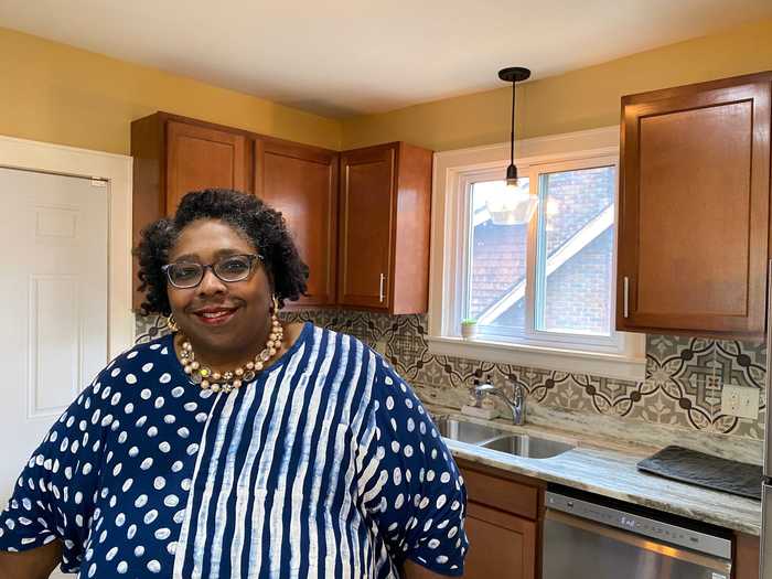 After touring some of the homes for sale, I met up with one woman who bought a home through the Detroit Land Bank Authority.