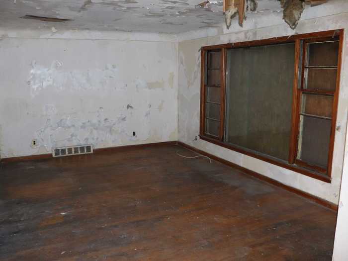 The living and dining rooms were dark spaces, but they had a lot of potential.