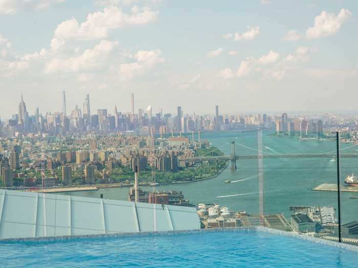 At first, I was surprised that the highest infinity pool is in Brooklyn. It