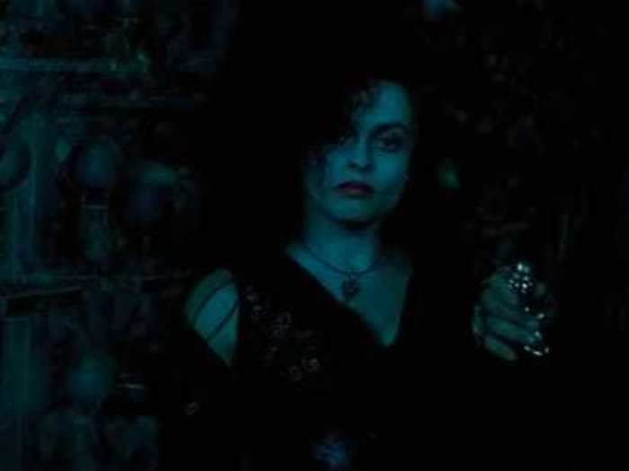 Bellatrix Lestrange uses her first line to taunt Harry.