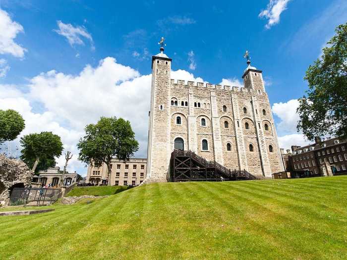 He then walks through the Tower of London