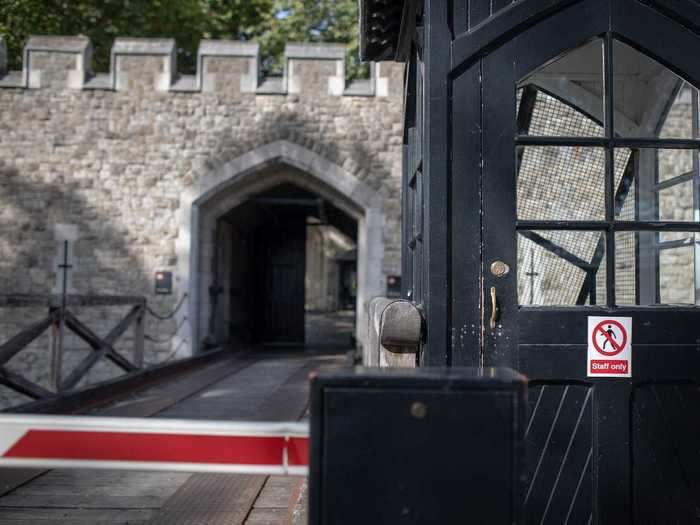 Houghton said that he navigates to his home just like any other tourist visiting the Tower of London would - except the guards know him by name.