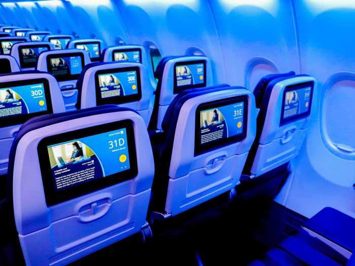 And just like in first class, every seat features seat-back screens.