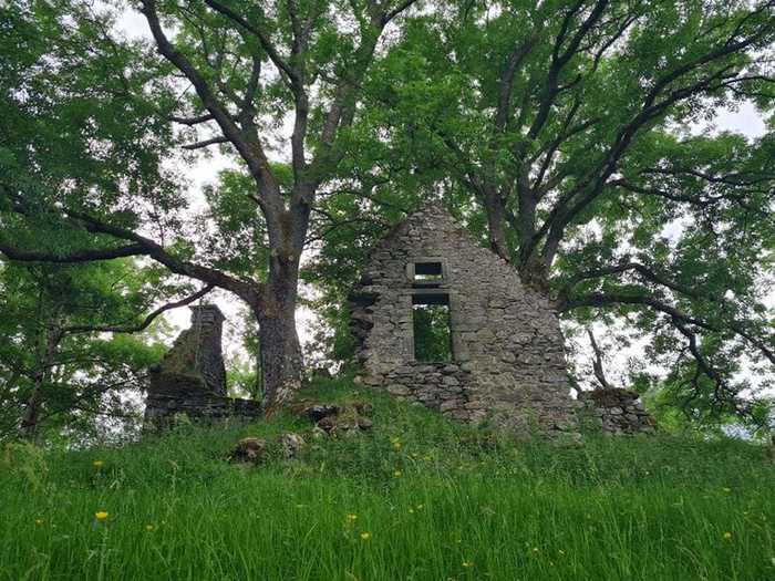 The ruins of the House of Lawers overlooks the site