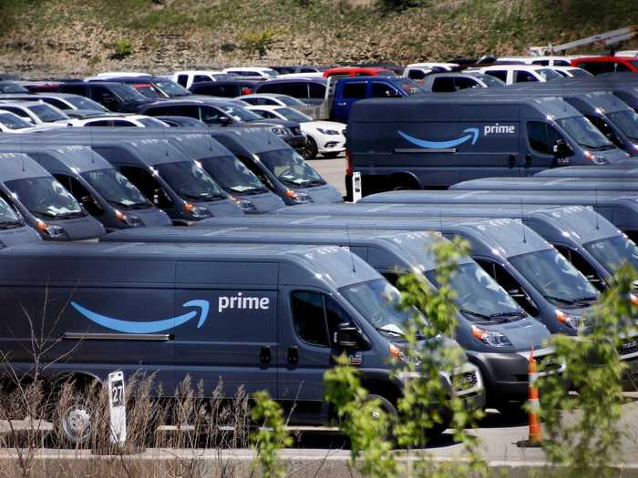 Amazon has at least 30,000 vans and 20,000 trailers, and has an order for 100,000 electric vans