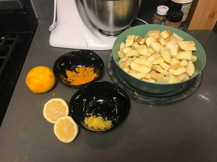 The delicious, bakery-like aroma kicked in while making the pie filling.