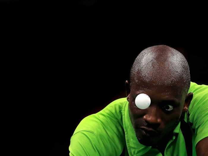 Good concentration from Segun Toriola of Nigeria.