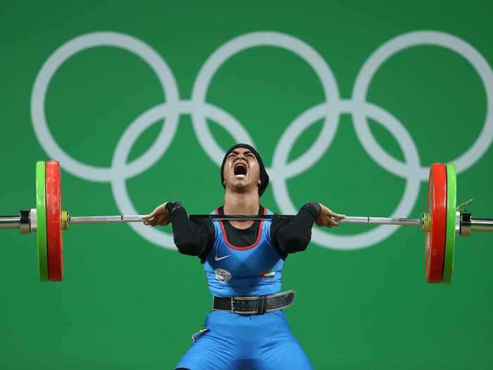 Weightlifter Ayesha Shahriyar M. Albalooshi of the UAE.