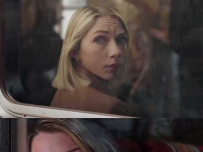 A shot of Kate looking through the window during her commute is reminiscent of Serena doing the same thing in the original pilot.