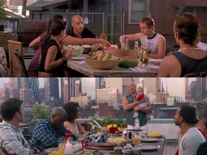 In typical "Fast and Furious" fashion, "F9" includes a BBQ.