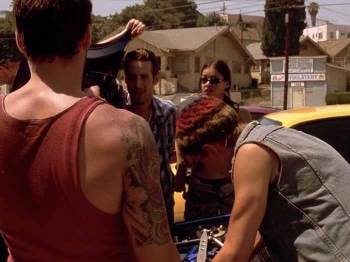 Young versions of Letty, Mia, Vince, and Jesse appear in the flashback scene showing the race between Dom and Jakob.