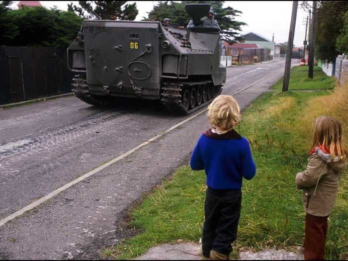 The Falklands War between Argentina and the United Kingdom.