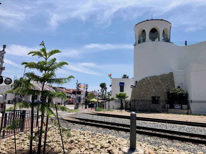 As my Amtrak train pulled away, I admired the beautiful views of Santa Barbara.