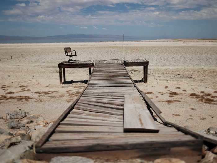 These heat waves are occurring more often, starting earlier, and continuing later into the year now than they did in the 1960s, according to Environmental Protection Agency records. At the Salton Sea, docks sit on dry land, hundreds of feet from the water.