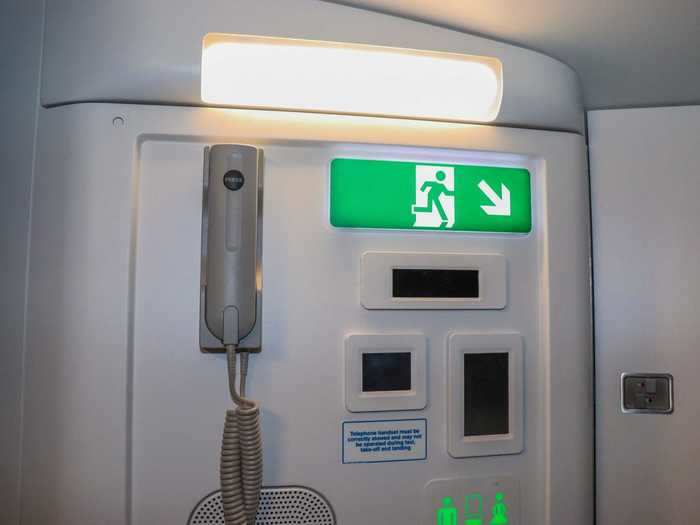 The crew rest area is connected to the cabin below via an intercom, allowing flight attendants to keep in communication.