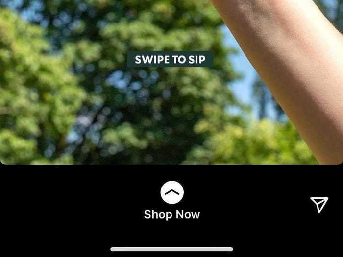 When the ad comes up, you have the option to swipe up and try the drink, which of course I did.