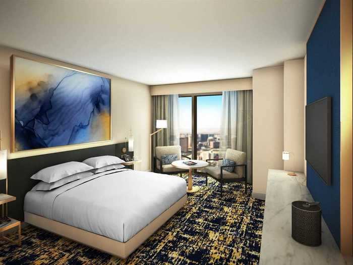 Finally, the majority of the rooms -  1,774, to be exact - are made up of "Las Vegas Hilton at Resorts World" rooms ranging from 400 square feet to 3,300 square feet.