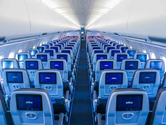 Seats are split between 24 extra-legroom "even more space" seats and 90 "core" seats with standard legroom.