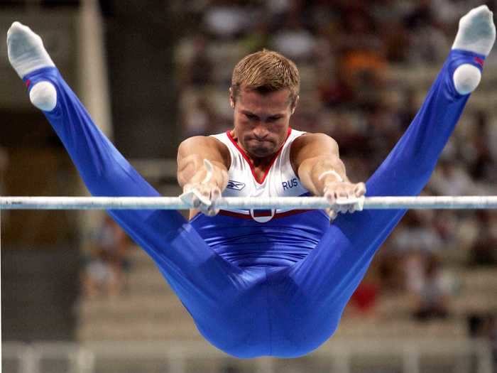 Alexei Nemov is another Olympian with 12 medals.