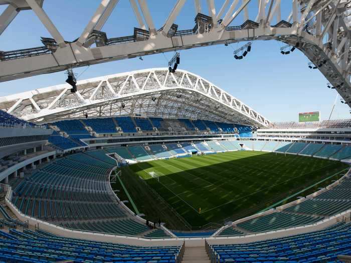 The Fisht Stadium was originally a dome, but was converted to an open-air stadium for the 2018 FIFA World Cup.